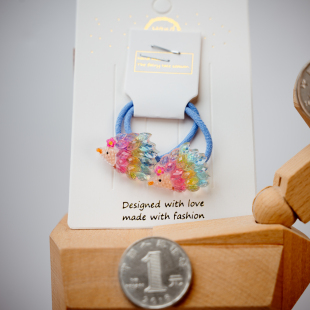 五对 高级感多切面儿童小号发绳婴幼儿不伤发橡皮筋刺猬头绳 包邮