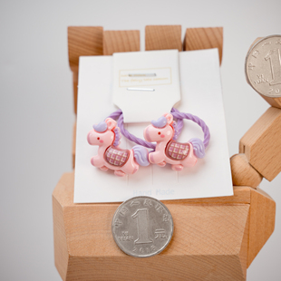 五对包邮可爱马年儿童小号发圈女童甜美扎啾啾头绳对扎不伤发皮套