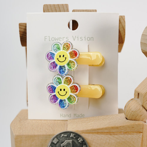 刘海夹太阳花侧边夹小号发夹