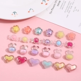 Кролик, браслет из бисера, аксессуар ручной работы, мобильный телефон, ожерелье с аксессуарами, в цветочек, DIY