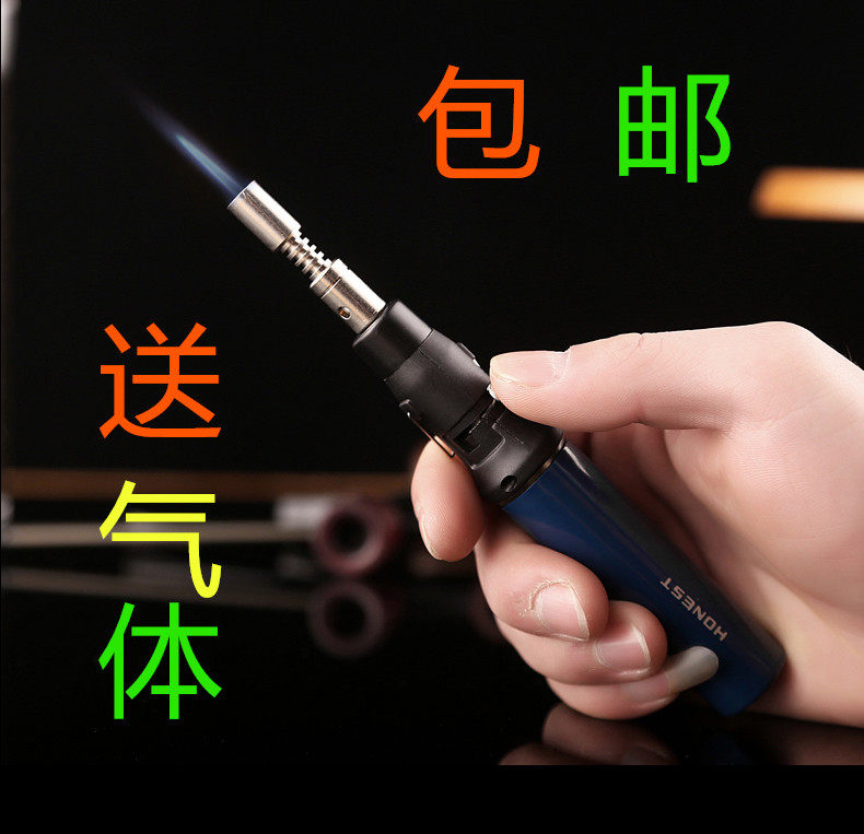 包邮百诚充气打火机笔式 气焊枪喷枪防风直冲充气 便携引火打火机