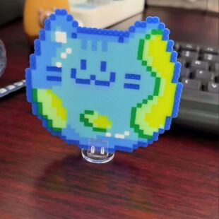 拼豆夹底座固定透明亚克力底座立牌夹2mm固定夹展示架立式拼豆diy