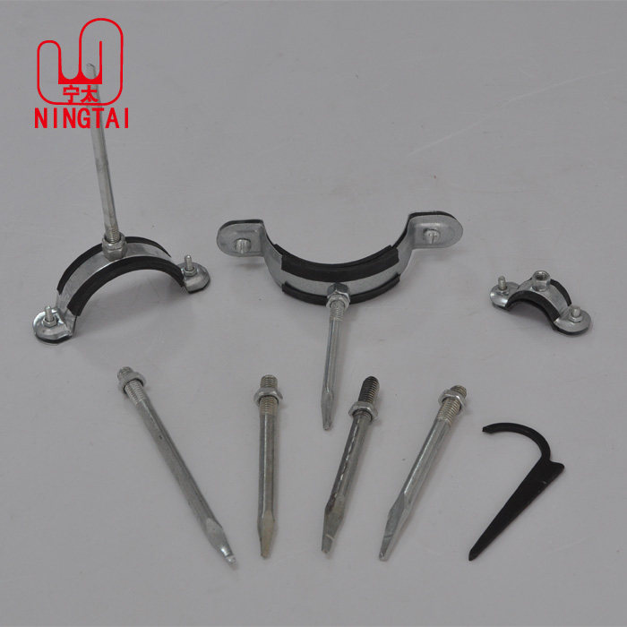 pvc排水管件 金属管卡 铁卡 黑皮铁卡 20-400 勾钉 卡钉 线管铁卡