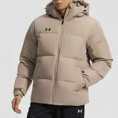 UA安德玛羽绒服短款 冬休闲针织保暖防风连帽情侣夹克 男女外套正品