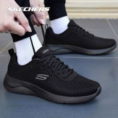 男鞋 休闲运动鞋 2026春季 轻便减震慢跑鞋 新款 斯凯奇网面透气跑步鞋