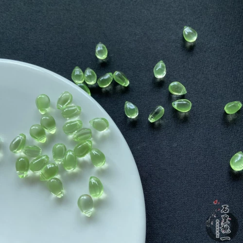 50 шт., стеклянная капля воды, 6*9 мм, маленькая капля воды, поперечное отверстие, сделай сам, заколка для волос, повязка на голову, серьги, материал, стеклянные бусины