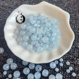 4-10mm仿蓝玛瑙琉璃烤漆珠散珠串珠diy手工编织手链项链发饰玻璃