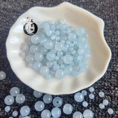 4-10mm仿蓝玛瑙琉璃烤漆珠