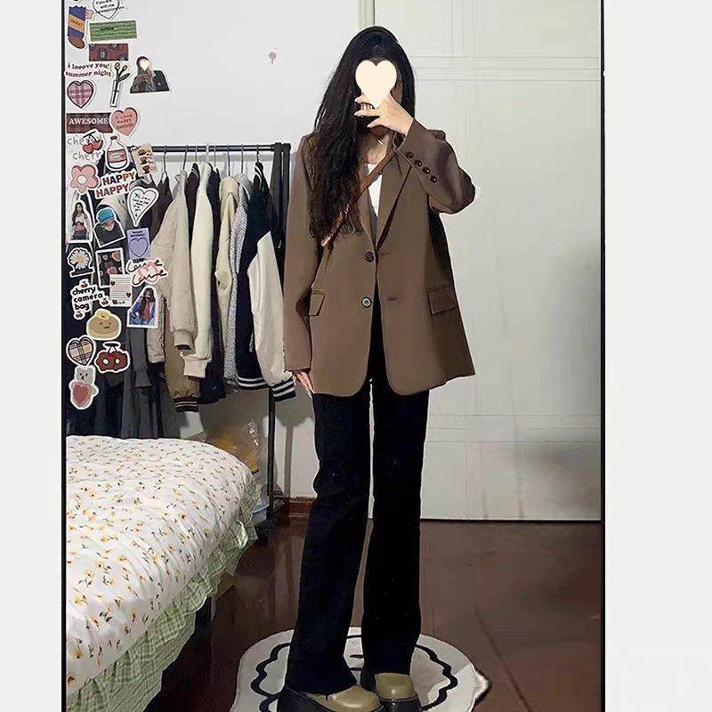 早秋秋季新款西服外套女宽松百搭网红休闲小个子学生西服英伦风,女装/女士精品,西装,淘宝优惠券,粉丝福利购,淘宝优惠卷