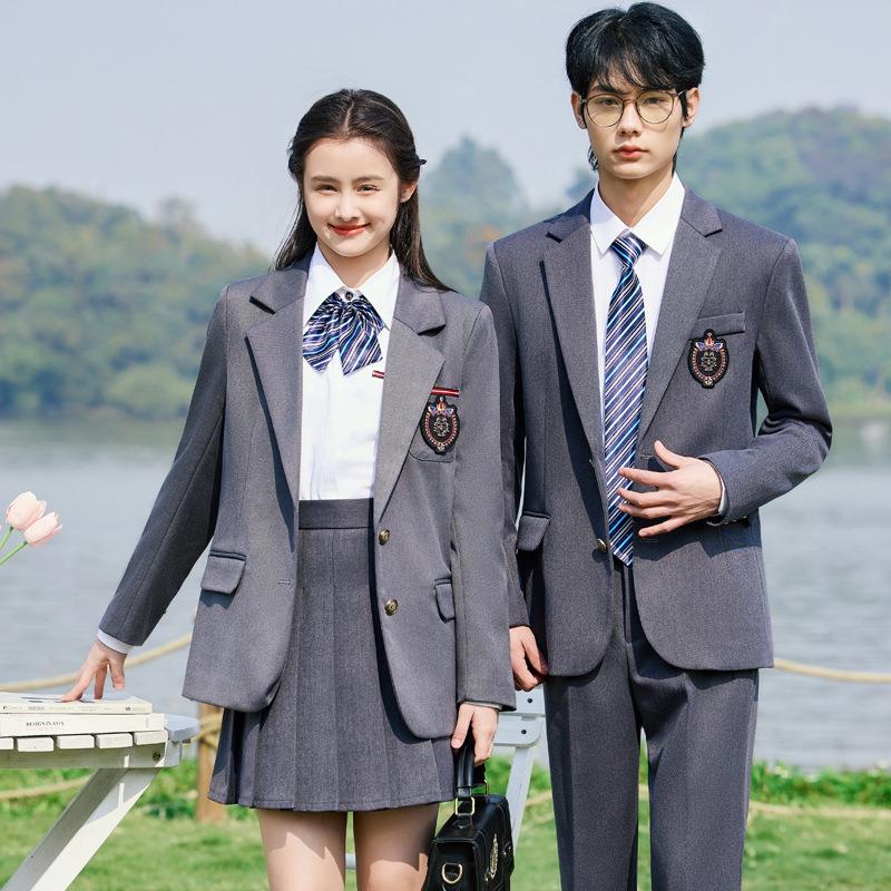 学院风西装套装男女同款校服班服辩论赛正装幼儿园老师大学生西服