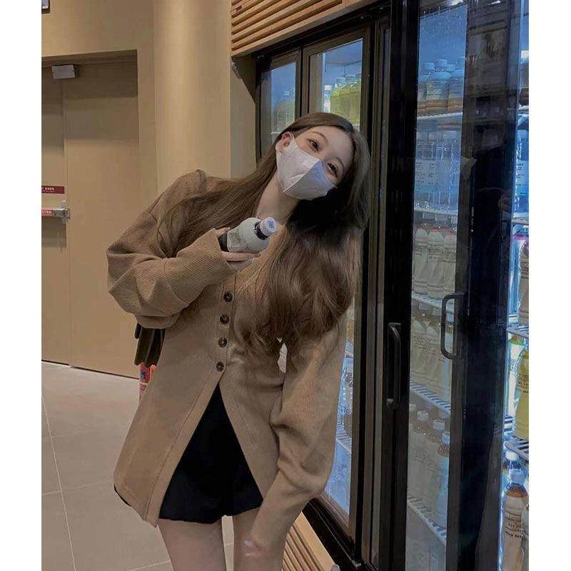 大码女装2025秋季新款法式开叉复古气质百搭V领上衣针织开衫毛衣,女装/女士精品,毛针织衫,淘宝优惠券,粉丝福利购,淘宝优惠卷