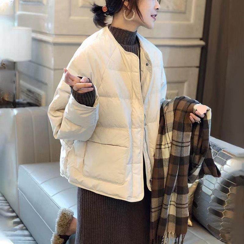 时尚白鸭绒短款羽绒服外套女2025年冬季新款韩版宽松轻薄面包服,女装/女士精品,羽绒服,淘宝优惠券,粉丝福利购,淘宝优惠卷