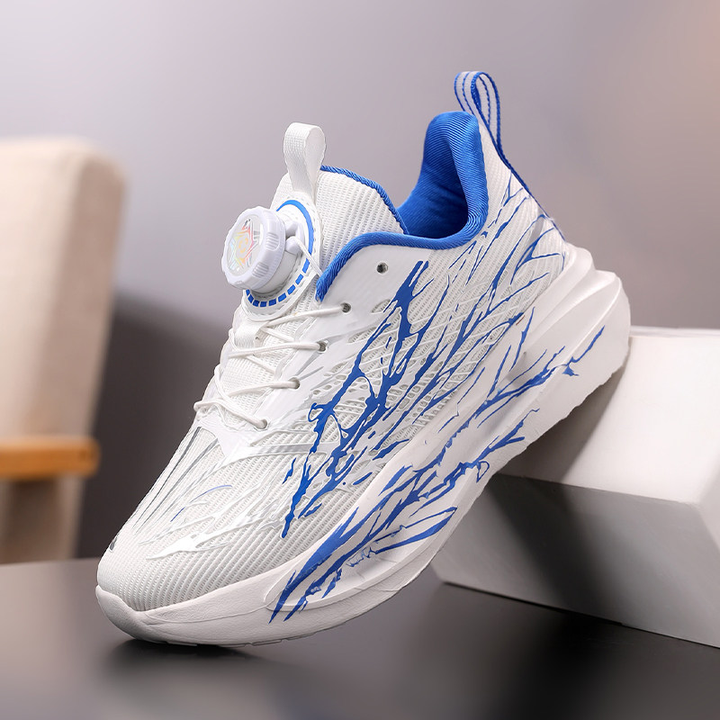 男童网面跑鞋透气中大童轻便减震防滑耐磨校园学生专业运动跑步鞋