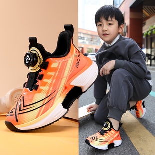 男童鞋子春夏款新款网面透气专业碳板跑步鞋中大童男孩儿童运动鞋