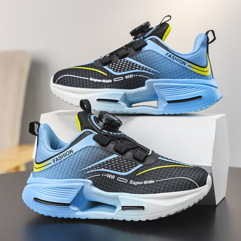男童春秋季运动鞋2026新款轻便减震儿童跑步鞋网面透气中大童男孩