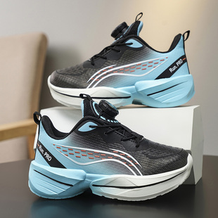 男童运动鞋2026新款秋冬儿童跑步鞋小学生减震中大童男孩超轻皮面