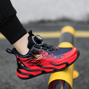 男童鞋子2026新款春款儿童篮球鞋透气网面男孩跑步鞋中大童运动鞋