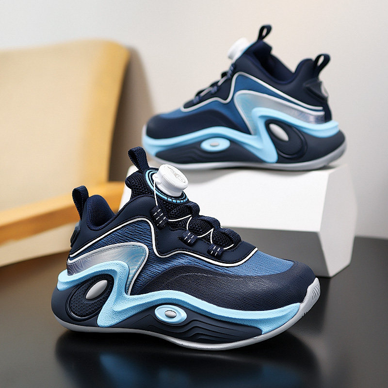 男童鞋子2026新款儿童运动鞋专业男孩篮球鞋秋冬款皮面防滑跑步鞋