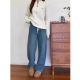 莱赛尔加绒宽松弯刀牛仔裤 冬日王炸款 松弛 保暖 加厚奥粒绒