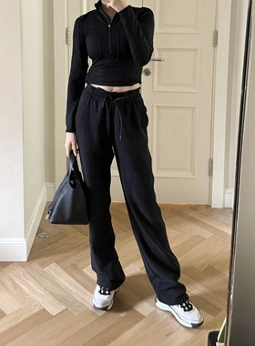 怕冷的姐妹冲~loungeful冬季可以封神！加绒！宽松直筒休闲运动裤