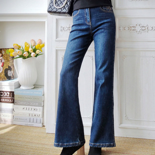 BY2030 国风绣竹叶微喇裤 高货