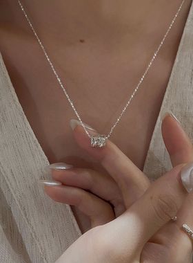 【碎冰冰路路通】S925纯银简约复古项链女ins韩版小众时尚锁骨链