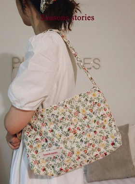 四时seasons花园包 复古腋下包法式碎花刺绣手拎单肩vintage百搭