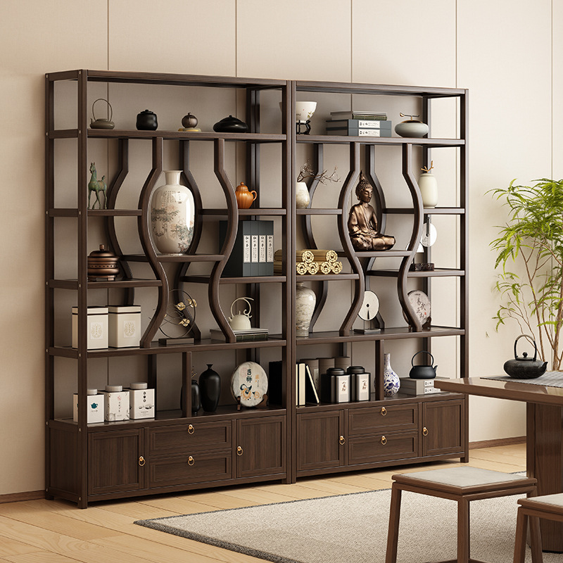 新中式楠竹多宝阁架博古架