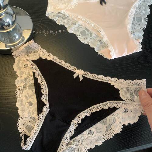 性感蕾丝花边低腰丝滑触感女内裤