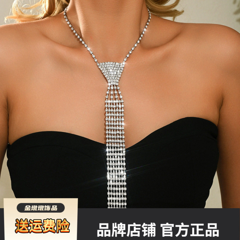 厂家批发水钻领带婚纱礼服饰品项