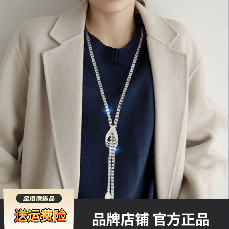 韩版新款大气爪链水滴闪钻毛衣链