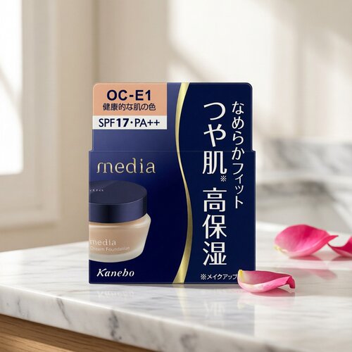 Media媚点新款保湿持久粉底霜N POB1粉肤色 25gOCC1自然肤色