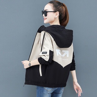 有里布 风衣薄款 女士外套女连帽春春季 棒球服休闲大码 夹克 韩版