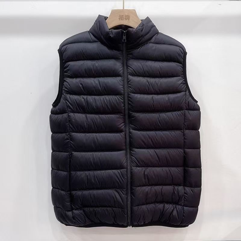 新款轻薄羽绒棉马甲女短款立领无缝一体轻便外套保暖坎肩马夹时尚