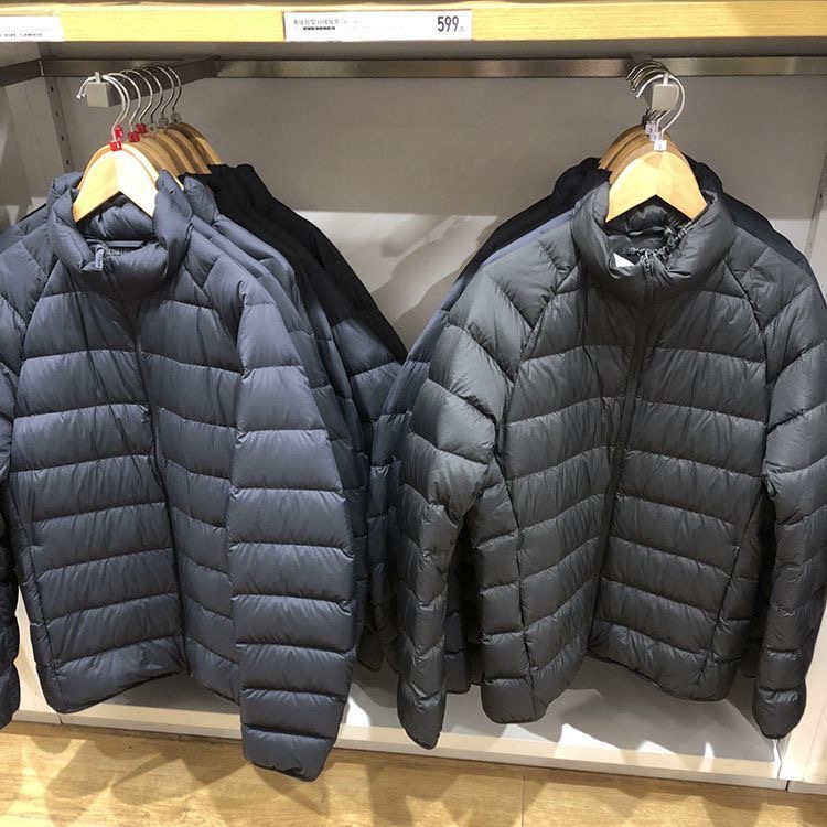加肥加大码男士秋冬穿轻薄羽绒棉服胖子肥佬冬装薄绒立领外套休闲