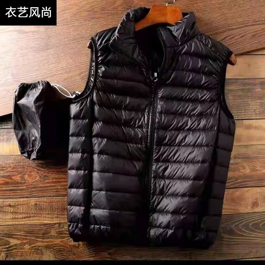 新款轻薄羽绒棉服春秋冬新款时尚休闲男士短款宽松内外穿背心