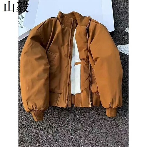 cleanfit立领短款飞行夹克棉服外套男秋冬夹棉工装棒球服棉衣袄子