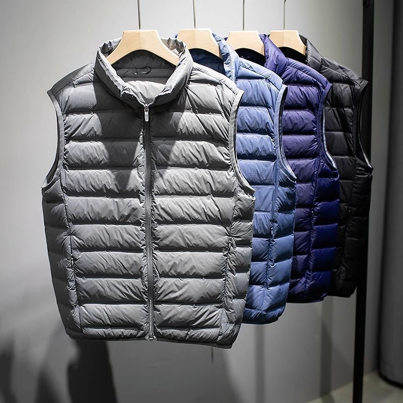 羽绒棉马夹男潮流轻薄款加肥加大码男士马甲冬季背心坎肩外穿背心