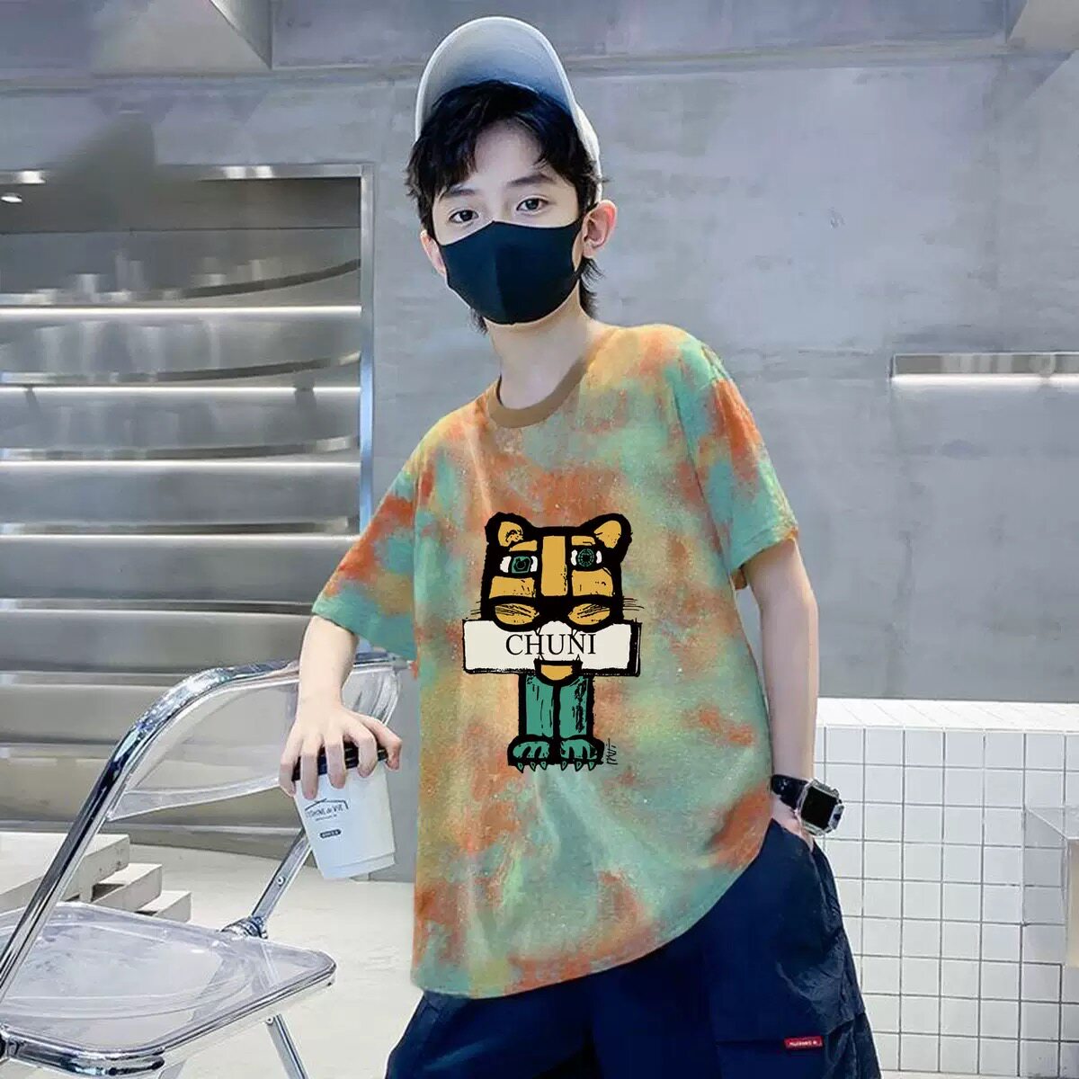 男童短袖t恤2026新款夏季儿童装男孩中大童宽松休闲半袖纯棉洋气t