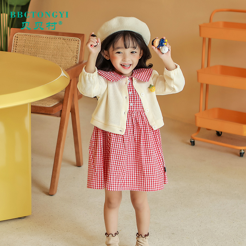 女童连衣裙两件套春秋新款长袖裙