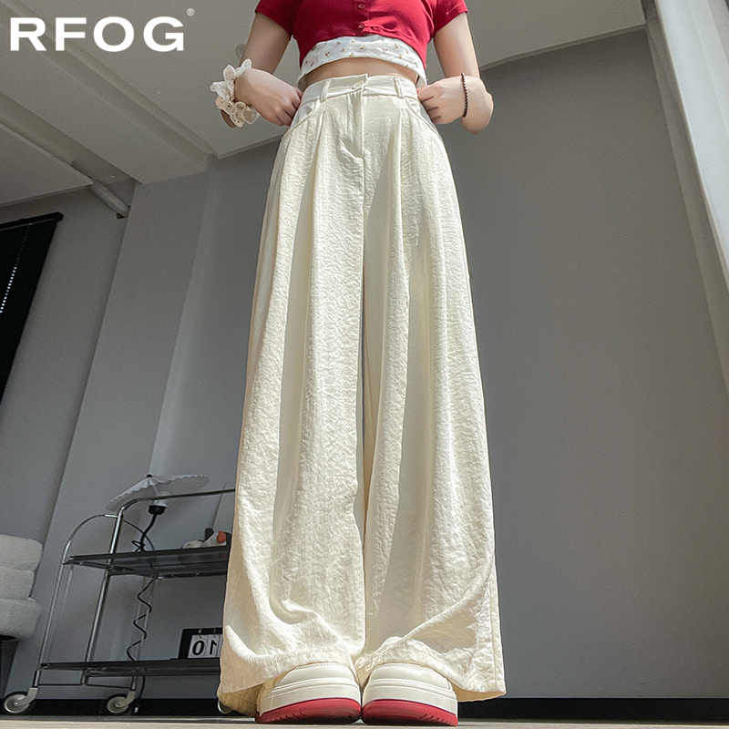 白色冰丝休闲裤奶芙山本西装裤子