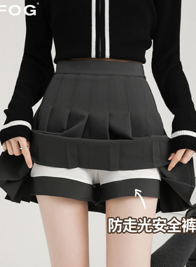 灰色百褶裙女夏季新款防走光西装a字短裙高腰显瘦休闲百搭半身裙