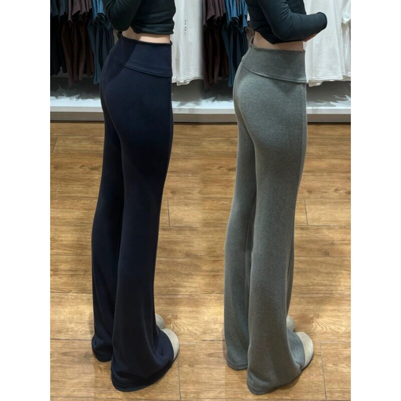 美式低腰微喇裤女春秋2026新款辣妹显瘦喇叭运动卫裤垂感瑜伽裤子