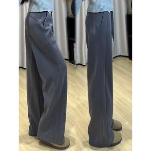 2025新款 显瘦lulu同款 卫裤 美式 休闲阔腿裤 女春秋季 窄版 高街运动裤