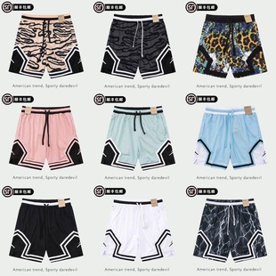 美式风短裤男大网眼透气速干排汗百搭四分裤健身飞人篮球训练裤
