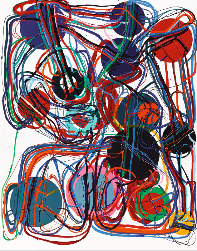 m880【日本】田中敦子tanaka atsuko抽象绘画作品油画素材图库