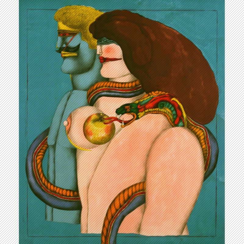 M698【美国】理查德·林德纳（Richard Lindner）绘画拼贴画图库