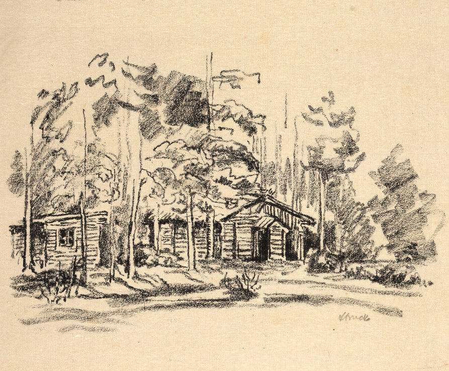 m855【德国】斯特鲁克(hermann struck)风景版画,素描网传图库