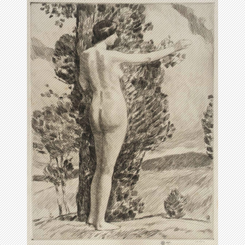 M407【美国】蔡尔德·哈萨姆（Childe Hassam）素描、版画图库