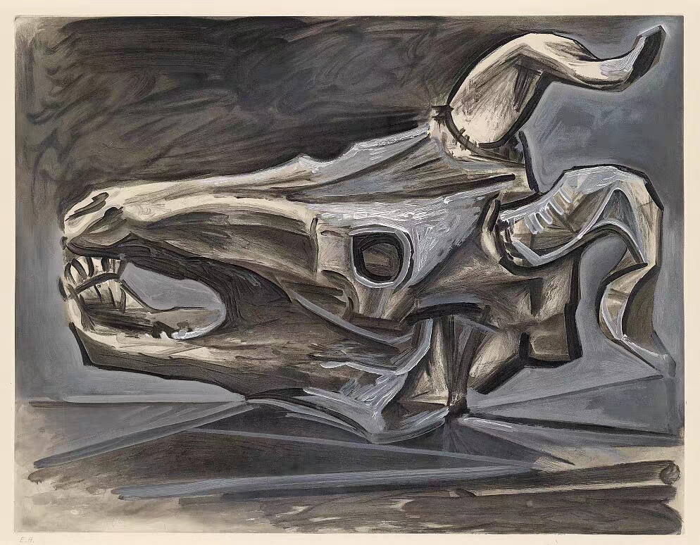 m243【西班牙】毕加索(pablo picasso)素描画稿,单色版画图库